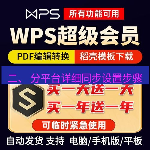 wps下载 二、 分平台详细同步设置步骤