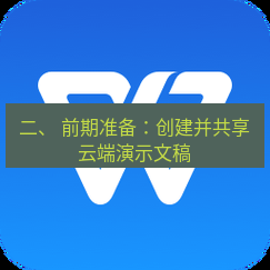 wps下载 二、 前期准备：创建并共享云端演示文稿