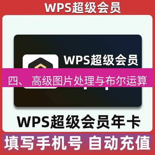 wps下载 四、 高级图片处理与布尔运算