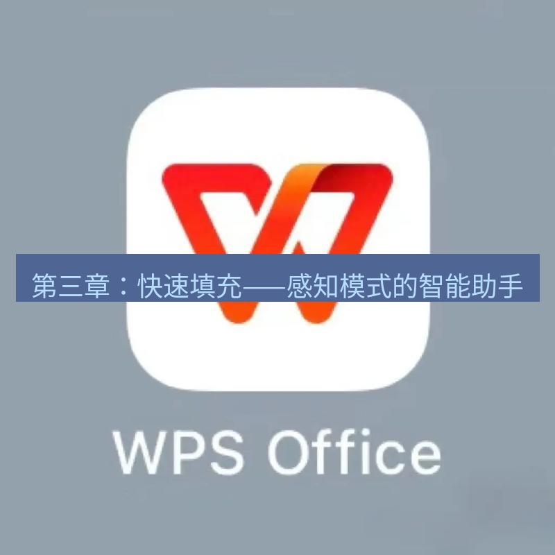 wps下载 第三章：快速填充——感知模式的智能助手