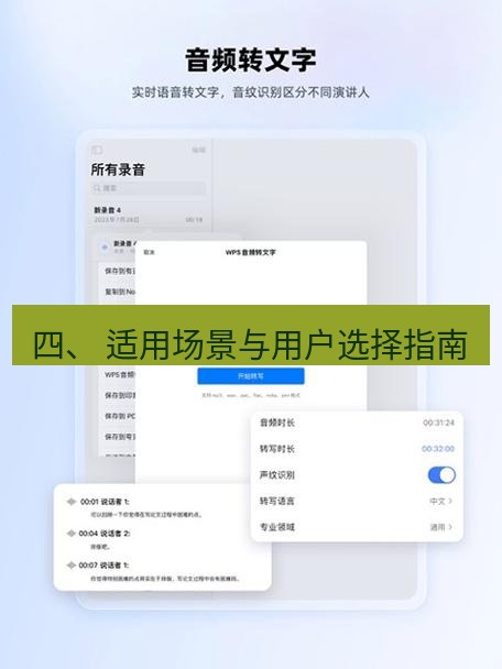 wps下载 四、 适用场景与用户选择指南