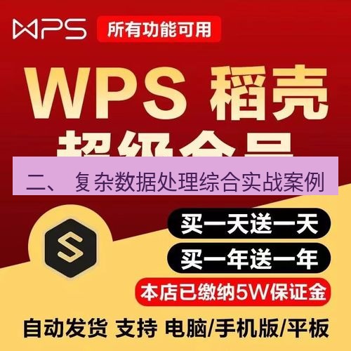 wps下载 二、 复杂数据处理综合实战案例