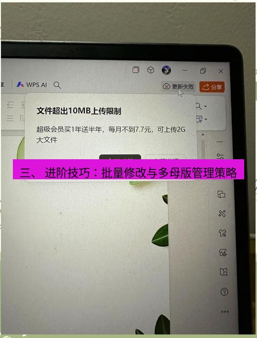 wps下载 三、 进阶技巧：批量修改与多母版管理策略