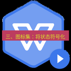 wps下载 三、图标集：将状态符号化