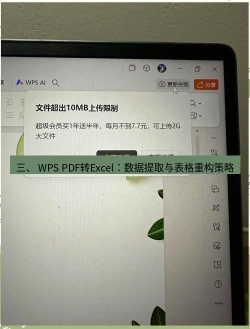 wps下载 三、 WPS PDF转Excel：数据提取与表格重构策略
