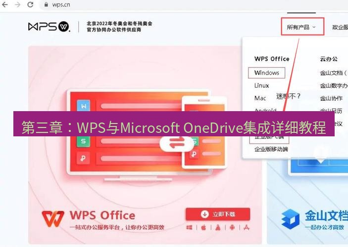 wps下载 第三章：WPS与Microsoft OneDrive集成详细教程