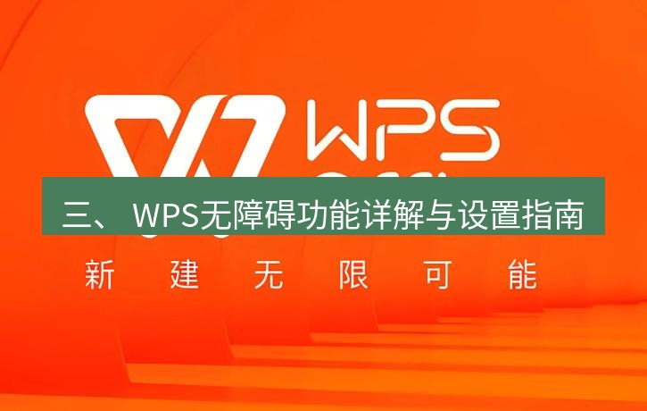 wps下载 三、 WPS无障碍功能详解与设置指南