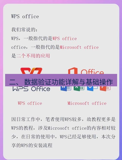 wps下载 二、 数据验证功能详解与基础操作