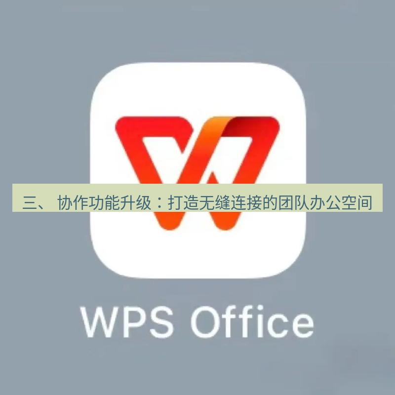 wps下载 三、 协作功能升级：打造无缝连接的团队办公空间