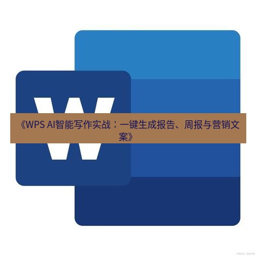 wps下载 《WPS AI智能写作实战：一键生成报告、周报与营销文案》