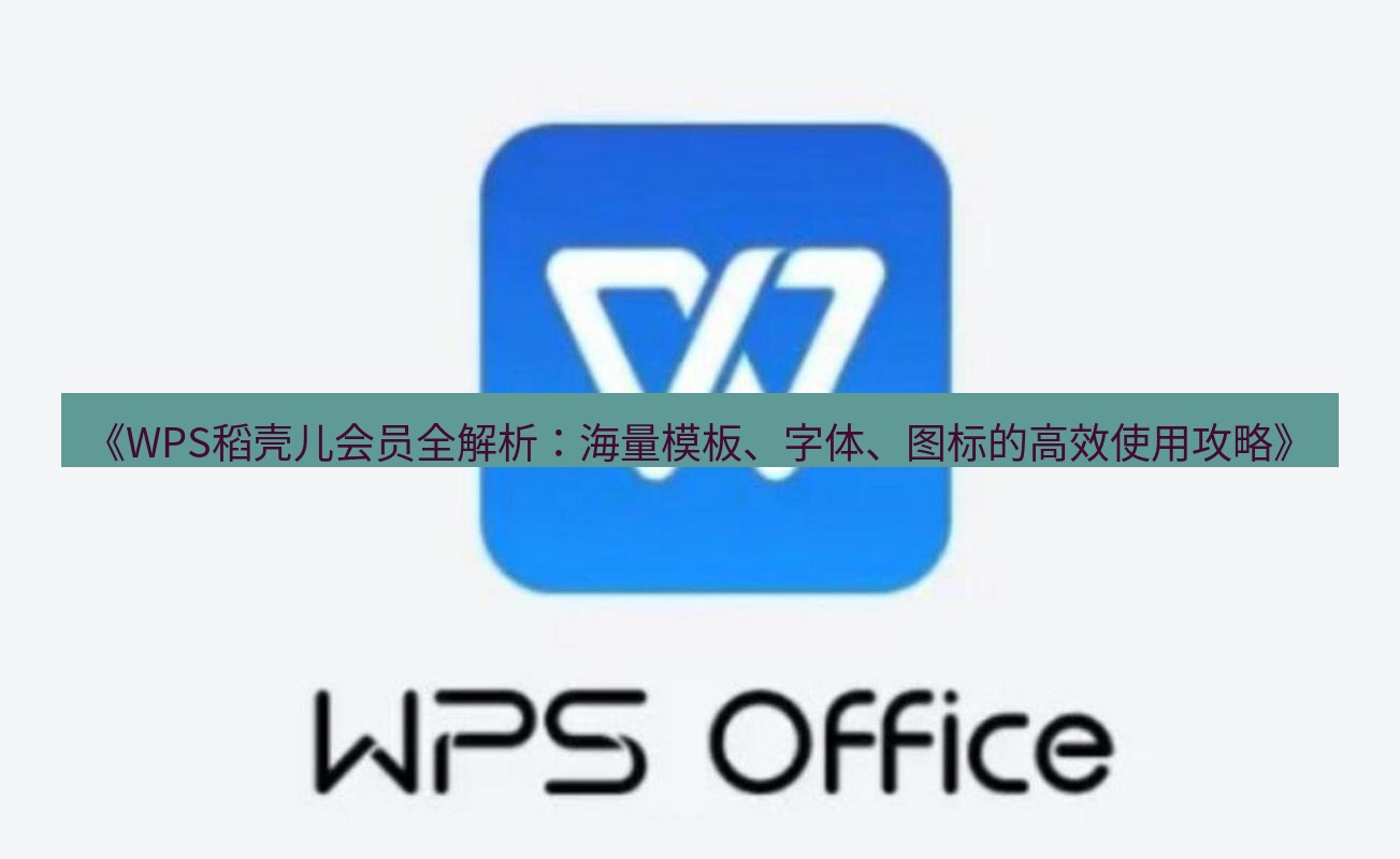 wps下载 《WPS稻壳儿会员全解析：海量模板、字体、图标的高效使用攻略》