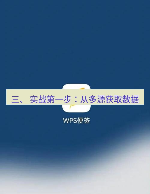 wps下载 三、 实战第一步：从多源获取数据