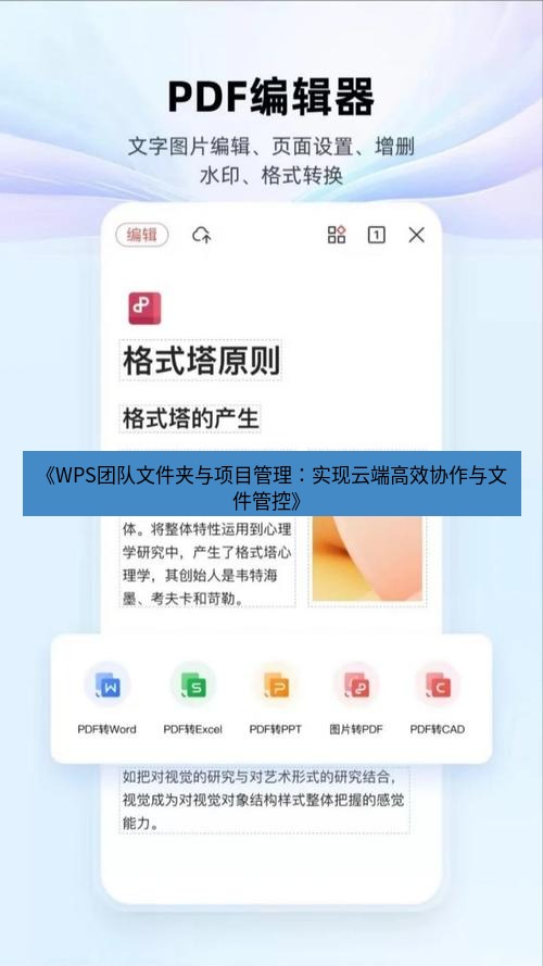 wps下载 《WPS团队文件夹与项目管理：实现云端高效协作与文件管控》