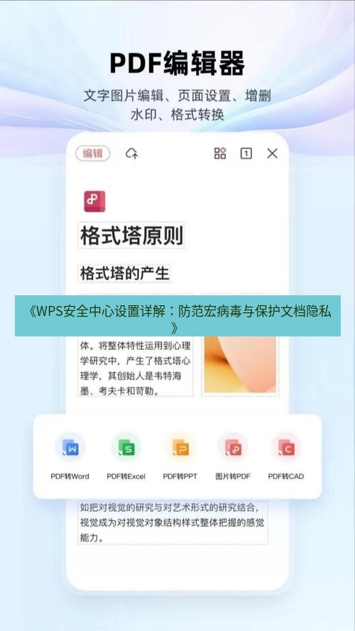wps下载 《WPS安全中心设置详解：防范宏病毒与保护文档隐私》