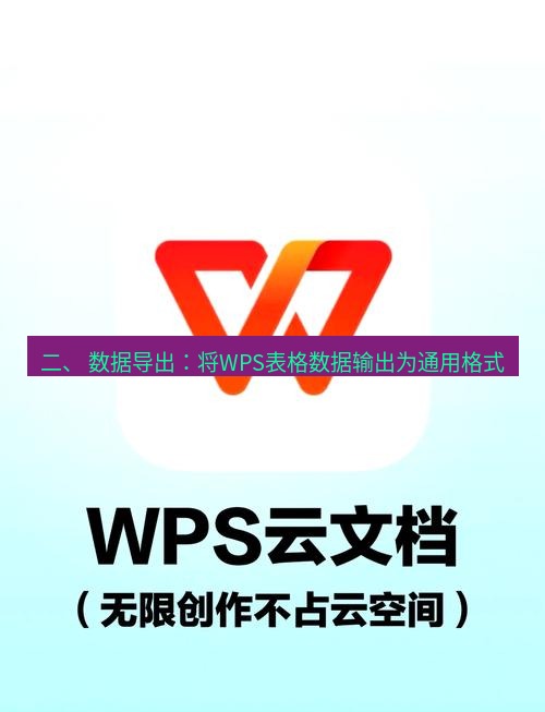 wps下载 二、 数据导出：将WPS表格数据输出为通用格式