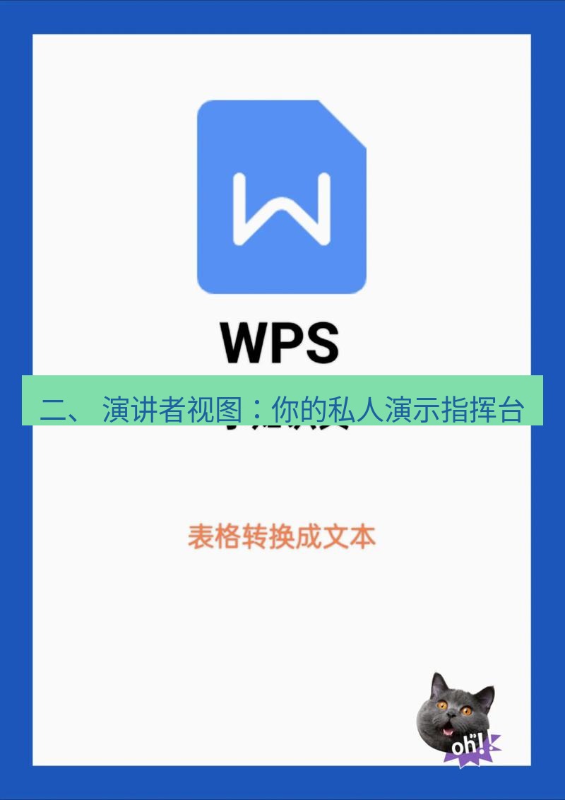 wps下载 二、 演讲者视图：你的私人演示指挥台
