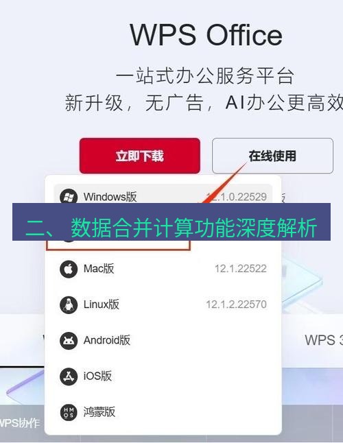 wps下载 二、 数据合并计算功能深度解析
