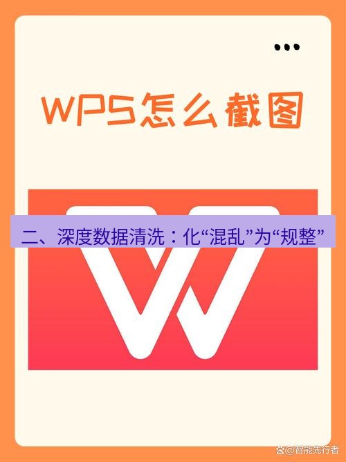 wps下载 二、深度数据清洗：化“混乱”为“规整”