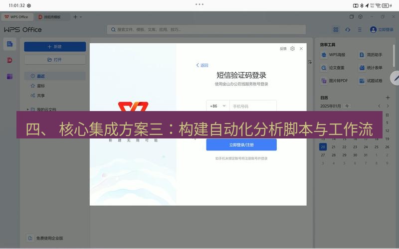 wps下载 四、 核心集成方案三：构建自动化分析脚本与工作流
